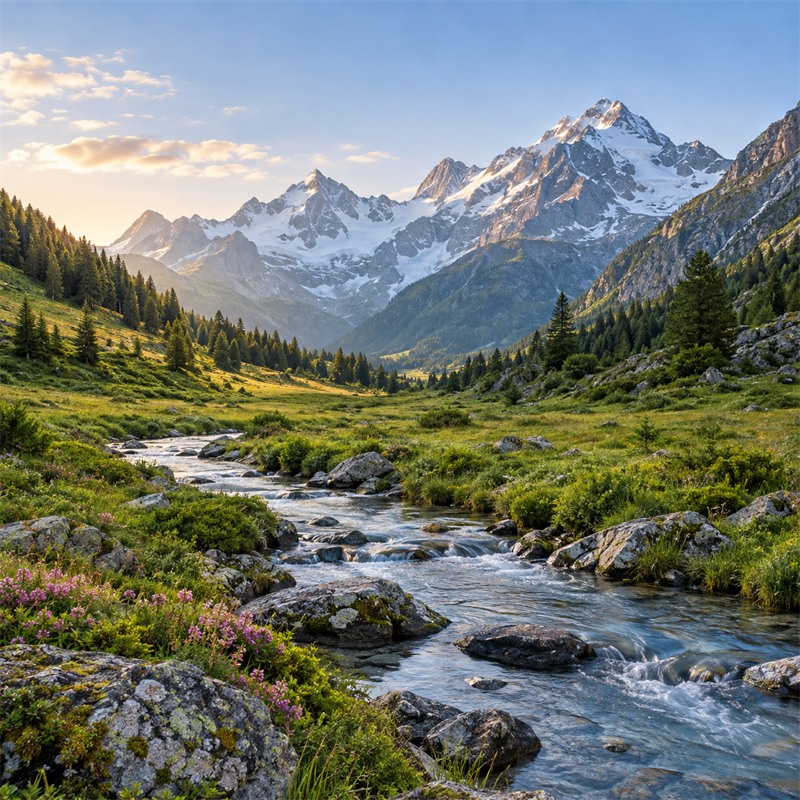 Alpine landscape reference